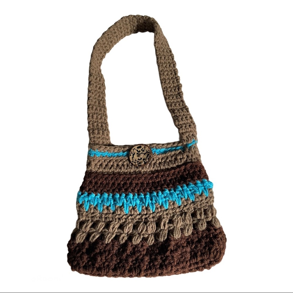 💙Crochet Boho Style Handbag🤎